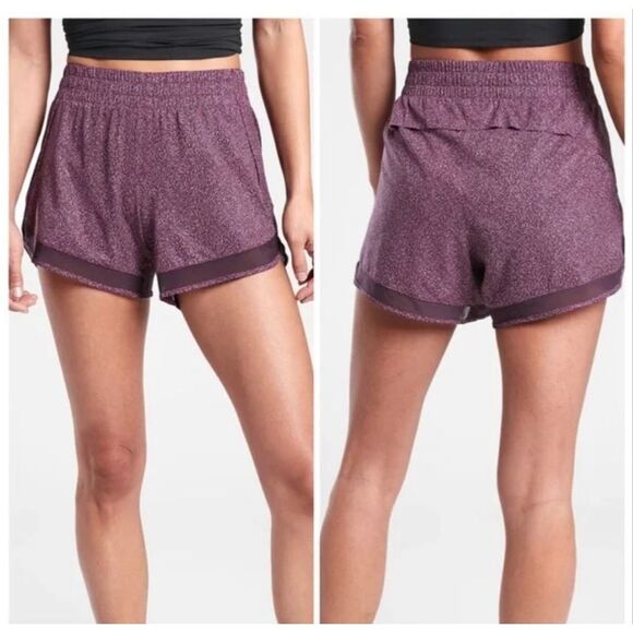 Athleta Womens Shorts Printed Mesh Racer Run Mid Rise Elastic waistband size s - Picture 11 of 11